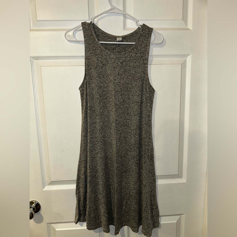 Old Navy Heathered Black Midi Dress